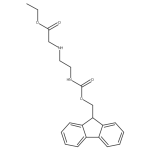 Ethyl 2-((2-((((9H-fluoren-9-yl)methoxy)carbonyl)amino)ethyl)amino)acetate结构式