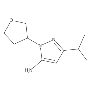 3-Isopropyl-1-(tetrahydrofuran-3-yl)-1H-pyrazol-5-amine Structure