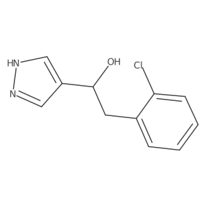 2-(2-chlorophenyl)-1-(1H-pyrazol-4-yl)ethan-1-ol结构式