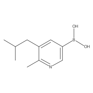 (5-Isobutyl-6-methylpyridin-3-yl)boronic acid结构式
