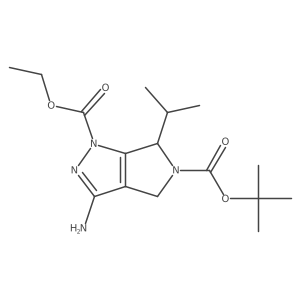 5-tert-Butyl 1-ethyl 3-amino-6-isopropylpyrrolo[3,4-c]pyrazole-1,5(4H,6H)-dicarboxylate结构式