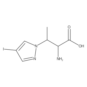 2-amino-3-(4-iodo-1H-pyrazol-1-yl)butanoic acid Structure