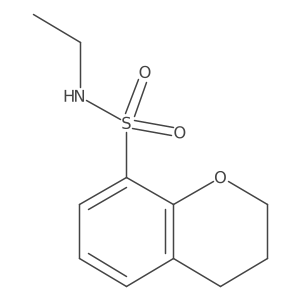 N-ethyl-3,4-dihydro-2H-1-benzopyran-8-sulfonamide结构式