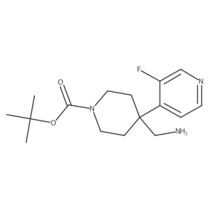 Tert-butyl 4-(aminomethyl)-4-(3-fluoropyridin-4-yl)piperidine-1-carboxylate Structure