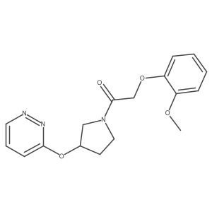 2-(2-Methoxyphenoxy)-1-(3-(pyridazin-3-yloxy)pyrrolidin-1-yl)ethanone Structure