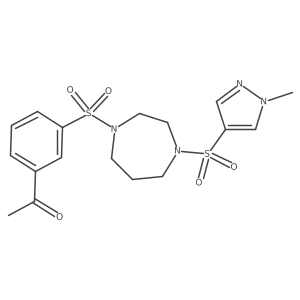 1-(3-((4-((1-methyl-1H-pyrazol-4-yl)sulfonyl)-1,4-diazepan-1-yl)sulfonyl)phenyl)ethanone结构式
