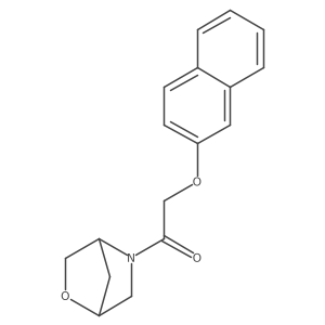 1-(2-Oxa-5-azabicyclo[2.2.1]heptan-5-yl)-2-(naphthalen-2-yloxy)ethanone Structure