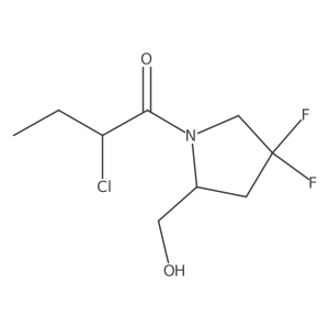 2-Chloro-1-(4,4-difluoro-2-(hydroxymethyl)pyrrolidin-1-yl)butan-1-one Structure