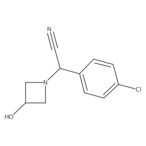 2-(4-Chlorophenyl)-2-(3-hydroxyazetidin-1-yl)acetonitrile Structure
