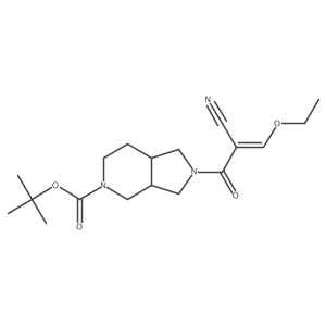 tert-butyl 2-[2-cyano-2-(ethoxymethylidene)acetyl]-octahydro-1H-pyrrolo[3,4-c]pyridine-5-carboxylate结构式