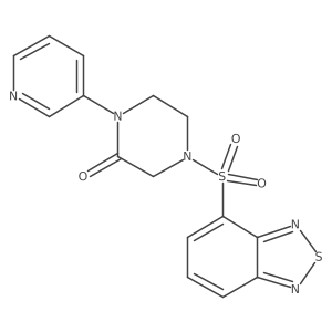 4-(2,1,3-Benzothiadiazole-4-sulfonyl)-1-(pyridin-3-yl)piperazin-2-one Structure