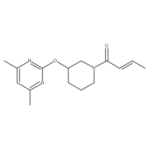 (E)-1-(3-((4,6-dimethylpyrimidin-2-yl)oxy)piperidin-1-yl)but-2-en-1-one Structure