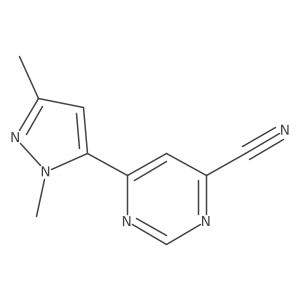 6-(1,3-dimethyl-1H-pyrazol-5-yl)pyrimidine-4-carbonitrile Structure