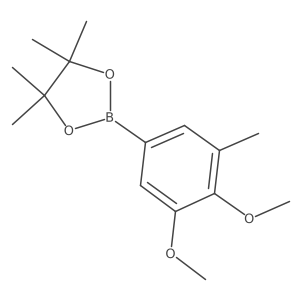 2-(3,4-Dimethoxy-5-methylphenyl)-4,4,5,5-tetramethyl-1,3,2-dioxaborolane结构式