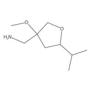 [3-Methoxy-5-(propan-2-yl)oxolan-3-yl]methanamine Structure