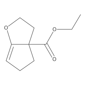 Ethyl 2,3,4,5-tetrahydro-3aH-cyclopenta[b]furan-3a-carboxylate结构式