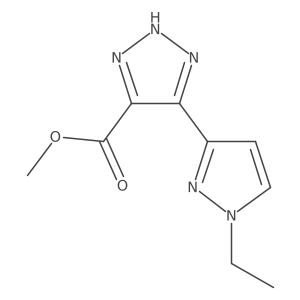 methyl 5-(1-ethyl-1H-pyrazol-3-yl)-1H-1,2,3-triazole-4-carboxylate结构式