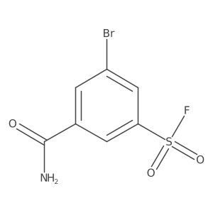 3-Bromo-5-carbamoylbenzene-1-sulfonyl fluoride结构式