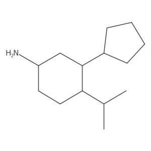 3-Cyclopentyl-4-(propan-2-yl)cyclohexan-1-amine Structure