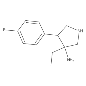 3-Ethyl-4-(4-fluorophenyl)pyrrolidin-3-amine Structure
