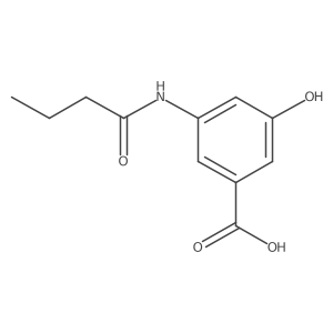 3-Butanamido-5-hydroxybenzoic acid结构式