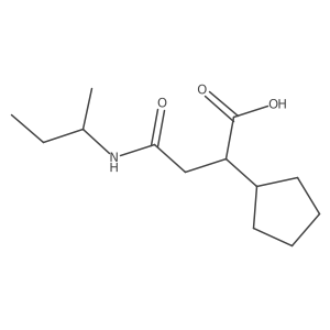 3-[(Butan-2-yl)carbamoyl]-2-cyclopentylpropanoic acid Structure