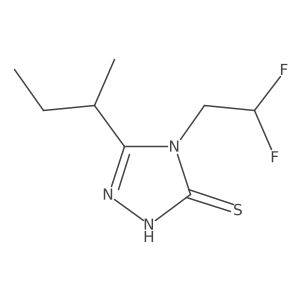 5-(butan-2-yl)-4-(2,2-difluoroethyl)-4H-1,2,4-triazole-3-thiol Structure