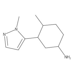 4-methyl-3-(1-methyl-1H-pyrazol-5-yl)cyclohexan-1-amine结构式