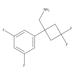 [1-(3,5-Difluorophenyl)-3,3-difluorocyclobutyl]methanamine Structure