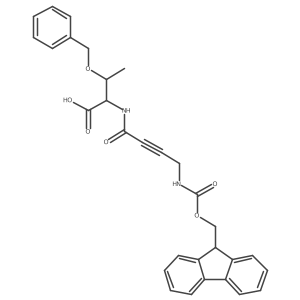 (2R,3S)-3-(benzyloxy)-2-[4-({[(9H-fluoren-9-yl)methoxy]carbonyl}amino)but-2-ynamido]butanoic acid结构式