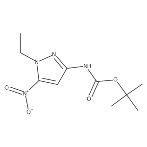 tert-butyl (1-ethyl-5-nitro-1H-pyrazol-3-yl)carbamate结构式