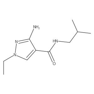 3-amino-1-ethyl-N-(2-methylpropyl)-1H-pyrazole-4-carboxamide结构式