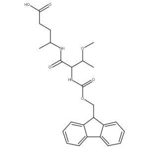 4-[(2S,3R)-2-({[(9H-fluoren-9-yl)methoxy]carbonyl}amino)-3-methoxybutanamido]pentanoic acid Structure