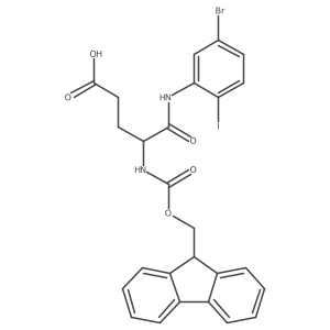 4-[(5-bromo-2-iodophenyl)carbamoyl]-4-({[(9H-fluoren-9-yl)methoxy]carbonyl}amino)butanoic acid结构式