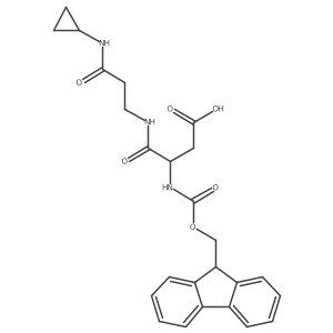 3-{[2-(cyclopropylcarbamoyl)ethyl]carbamoyl}-3-({[(9H-fluoren-9-yl)methoxy]carbonyl}amino)propanoic acid结构式
