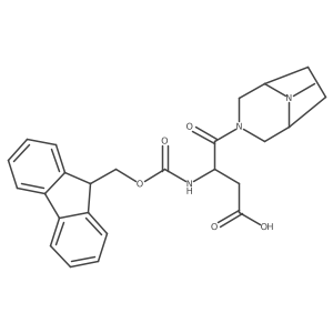3-({[(9H-fluoren-9-yl)methoxy]carbonyl}amino)-4-[(1R,5S)-8-methyl-3,8-diazabicyclo[3.2.1]octan-3-yl]-4-oxobutanoic acid结构式