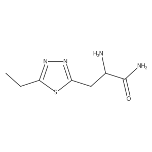2-Amino-3-(5-ethyl-1,3,4-thiadiazol-2-yl)propanamide结构式
