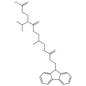 3-[5-({[(9H-fluoren-9-yl)methoxy]carbonyl}amino)-4-methyl-N-(propan-2-yl)pentanamido]propanoic acid结构式