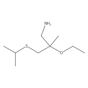 2-Ethoxy-2-methyl-3-(propan-2-ylsulfanyl)propan-1-amine Structure