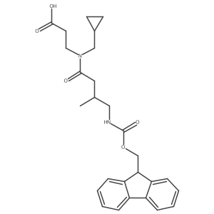 3-[N-(cyclopropylmethyl)-4-({[(9H-fluoren-9-yl)methoxy]carbonyl}amino)-3-methylbutanamido]propanoic acid Structure
