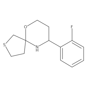 9-(2-Fluorophenyl)-6-oxa-2-thia-10-azaspiro[4.5]decane Structure