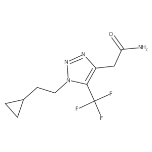 2-[1-(2-cyclopropylethyl)-5-(trifluoromethyl)-1H-1,2,3-triazol-4-yl]acetamide Structure