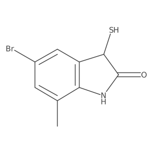 5-bromo-7-methyl-3-sulfanyl-2,3-dihydro-1H-indol-2-one结构式