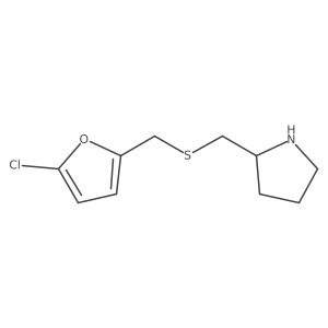 2-({[(5-Chlorofuran-2-yl)methyl]sulfanyl}methyl)pyrrolidine Structure
