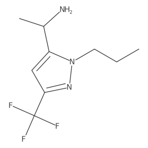 1-[1-propyl-3-(trifluoromethyl)-1H-pyrazol-5-yl]ethan-1-amine结构式