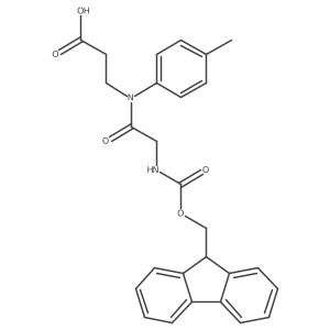 3-[2-({[(9H-fluoren-9-yl)methoxy]carbonyl}amino)-N-(4-methylphenyl)acetamido]propanoic acid结构式