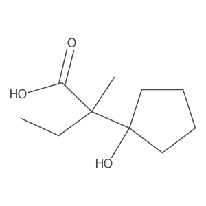 2-(1-Hydroxycyclopentyl)-2-methylbutanoic acid Structure