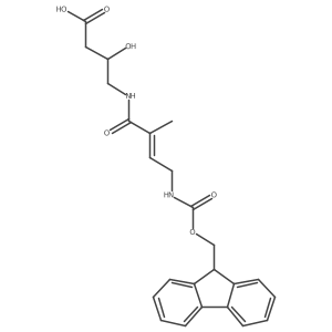 4-[4-({[(9H-fluoren-9-yl)methoxy]carbonyl}amino)-2-methylbut-2-enamido]-3-hydroxybutanoic acid结构式
