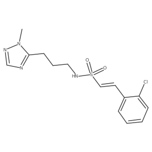 (E)-2-(2-Chlorophenyl)-N-[3-(2-methyl-1,2,4-triazol-3-yl)propyl]ethenesulfonamide结构式