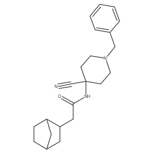n-(1-Benzyl-4-cyanopiperidin-4-yl)-2-{bicyclo[2.2.1]heptan-2-yl}acetamide Structure